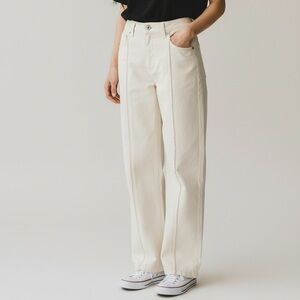 Vintage White High Waisted Denim Pants